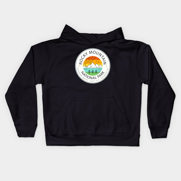 Rocky Mountain National Park Kids Hoodie by roamfree